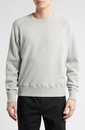 Merz b. Schwanen Retro Fleece Lightweight Sweatshirt in Grey Melange at Nordstrom, Size X-Large
