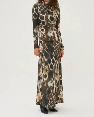 Maria Cher Fleetwood Curtis Long Dress In Mutli