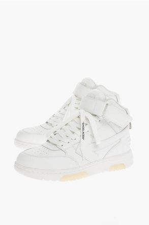 Off-white Leather High-Top Sneakers OUT OF OFFICE size 39