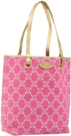 Celine Pre-owned Tote Bags, female, Pink, Size: ONE SIZE Pre-owned Vintage Leather Tote Bag
