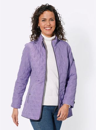 Casual Looks Steppjacke CASUAL LOOKS, Damen, Gr. 38, lila (lavendel), 100% Polyester, Wattierung:100% Polyester, unifarben, Jacken Steppjacke