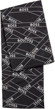 HUGO BOSS Aroser sjaal met all-over print (Zwart)