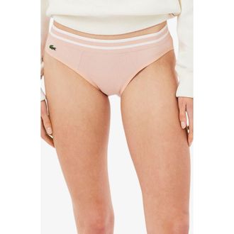 Lacoste Cotton Blend Rib Briefs in Bistre at Nordstrom, Size Small
