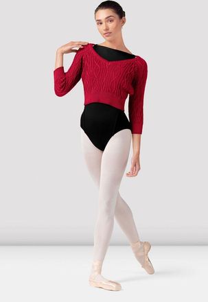 Bloch BLOCH Ladies Bianca 3/4 Sleeve Sweater, Cherry