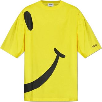 Moschino X Smiley T-Shirt - Heren - T-shirts - Geel - S - Katoen - Tops