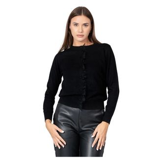 Kocca Cardigans, female, Black, XS, Chic button-up tasseled Jumper