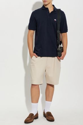 Etro Polo With Embroidered Logo, Mens, Navy Blue