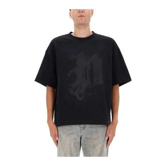 Purple Tops, Heren, Zwart, M, Katoen, Stacked Tee
