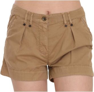 Plein Sud Short Shorts, female, Brown, Size: 2XS Jeanius Mid Waist Mini Short