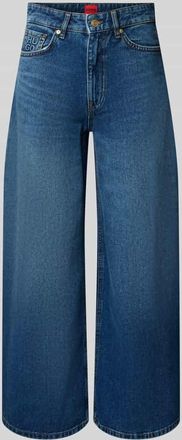 HUGO BOSS Regular Fit Wide Leg Jeans aus reiner Baumwolle Modell Geredith in Blau, Gr&ouml;&szlig;e 25/32