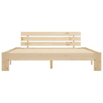 Berkfield Home Modern Bed Frame Solid Pine Wood 160x200 cm in Natural