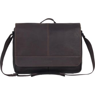 Kenneth Cole Reaction Colombian Leather Crossbody Laptop Case & Tablet Messenger Bag in Brown at Nordstrom Rack