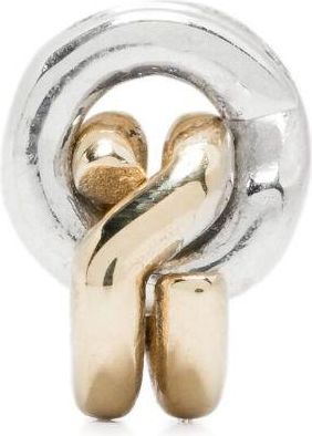 Ouie 14K Gold And Sterling Silver Keyring Single Earrings - Mens - 14kt Yellow Gold/Sterling Silver