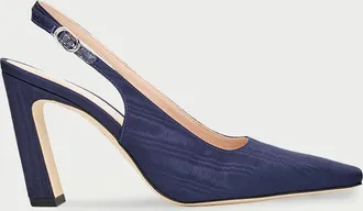 Stuart Weitzman 85mm Stassi Moire Slingback Pumps