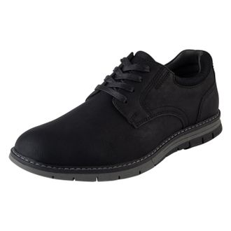 Comfort Plus Mens Fortis Plain-Toe Oxford Sneaker by Payless, Black, 5.5 UK