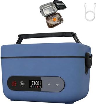 Generic Bo&icirc;te &Agrave; Lunch &Eacute;lectrique Sans Fil de 1 200 Ml, Chauffe-plats Portable &Agrave; Chauffage Rapide de 80 W, Contr&ocirc;le de la Temp&eacute;rature &Agrave; 8 Niveaux, Fonctionneme