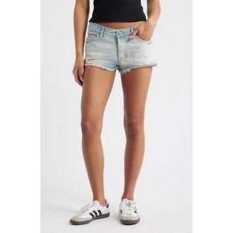 BDG Minnie Distressed Denim Cutoff Shorts in Bleach at Nordstrom, Size 25 32