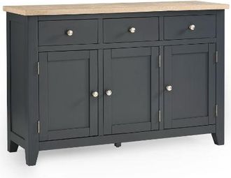 Julian Bowen Bordeaux Sideboard Dark Grey 1.3m - Julian Bowen | TJ Hughes