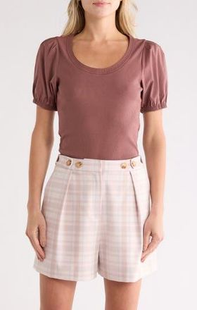 Derek Lam Willa Balloon Sleeve Top in Deep Mocha at Nordstrom Rack, Size X-Large