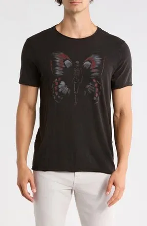 John Varvatos Skeleton Butterfly Organic Cotton Graphic T-Shirt in Black at Nordstrom Rack, Size Xx-Large