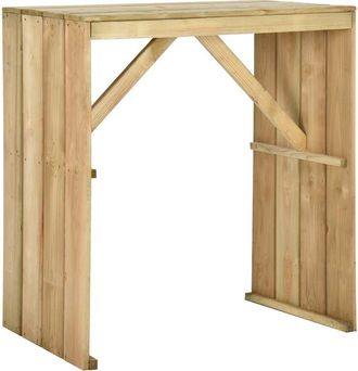 vidaXL Mesa De Bar De Madera De Pino Impregnada 100x60x110 Cm Vidaxl