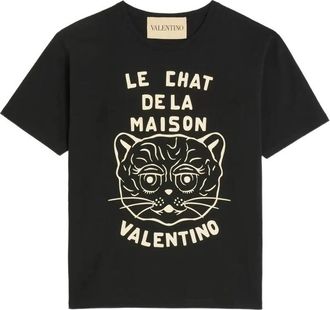 Valentino Le Chat De La Maison-print Cotton T-shirt