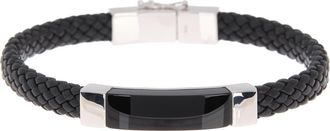 Effy 925 Sterling Silver Onyx Leather Bracelet in Black at Nordstrom Rack