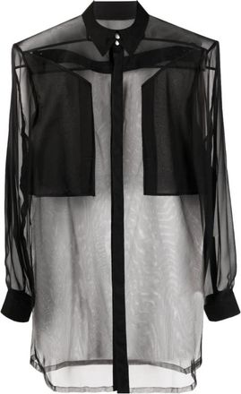 Rick Owens Jumbo Zwart Overshirt - Dames - Overhemden - Zwart - S - Overhemden