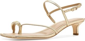 Vince Polli Kitten Strappy Womens Sandals Champagne : 9.5 M, Leather/Suede