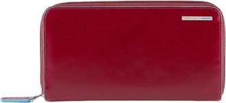 Piquadro Rode Leren Portemonnee met 4 Vakken - Dames - Portefeuilles - Rood - ONE Size - Leer - Accessoires