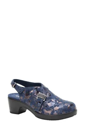 Alegria By Pg Lite Maribel Baroque Leather Clog in 6510 Lumen Navy at Nordstrom, Size 37
