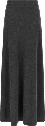 Balenciaga Womens Maxi Wool Skirt