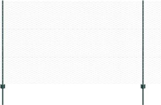 vidaXL Valla Con Poste Verde 1,4 X 25 M Acero Vidaxl