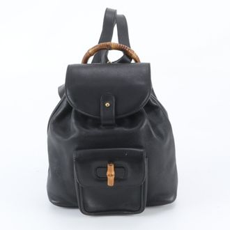 Gucci Black Leather Backpack (Pre-Owned)