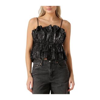 Y.A.S Y.a.s, Tops, Dames, Zwart, L, Polyester, Yasatta SL Short Top