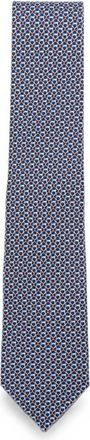 Ferragamo Blue Gancini Printed Tie