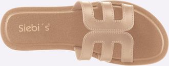 Siebi&acute;s Badepantolette SIEBIS, Damen, Gr. 37, vanille, Synthetik, Schuhe Badepantolette
