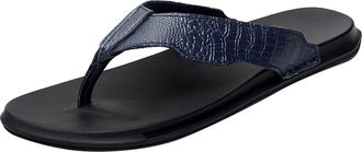 Generic 2026 Mens Slippers Men Flip Flops Fashionable Summer Pattern Flat Bottom Comfortable Non Slip Large Beach Sippers (Blue, 6.5)