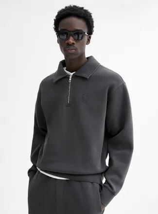 Djab Mens Washed double-knit Polo Shirt sweatshirt DJAB 101 Loose fit