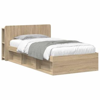 Berkfield Home Bed Frame with Storage Sonoma Oak 80 x 200 cm Engineered Wood in Brown
