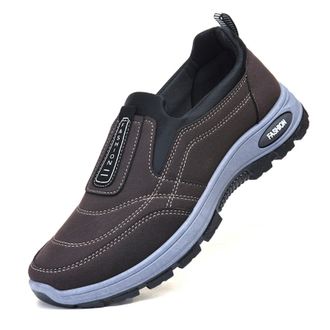 Generic Shoes for Men, Mens Slip on Shoes Summer Canvas Sneakers Low Top Lace Up with Breathable Casual Style Coffee