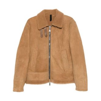 Tagliatore Steele Suede Jas - Heren - Leren en Su&egrave;de Jassen - Beige - L - Leer - Jassen