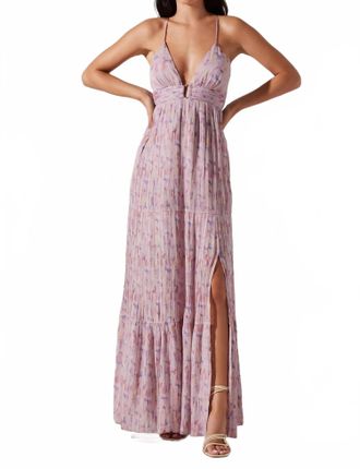 Astr Minari Dress In Lavender Multi