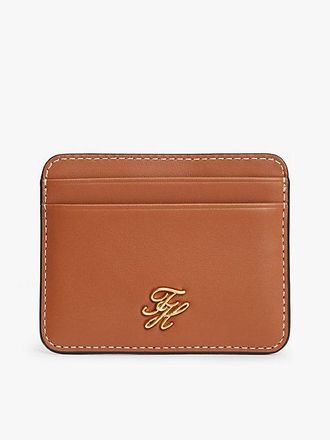 Tommy Hilfiger Logo Plaque Leather Card Holder