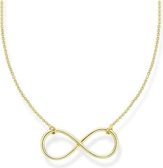 Thomas Sabo Damesketting met hanger Charming Infinity goud Ke 2139-413-39-L45 - Dames - Kettingen - Geel - ONE Size - Accessoires