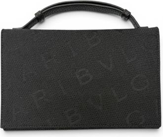 Bulgari Black Canvas Leather Chain/Shoulder Wallet (Pre-Owned)