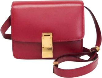 Celine Pre-owned Classic Box Schoudertas - Dames - Vintage Schoudertas - Rood - ONE Size - Leer - Vintage