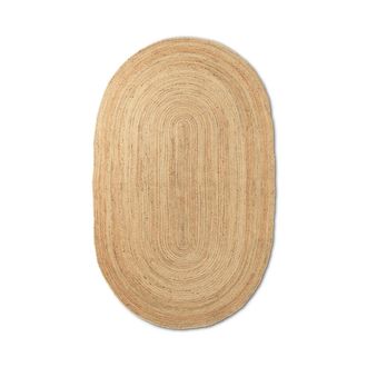 Ferm Living Eternal Oval Jute Teppich, 140 x 240 cm, natur