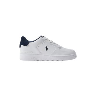 Polo Ralph Lauren Schoenen, Heren, Wit, 40 EU, Lage leren sneaker met geperforeerde details