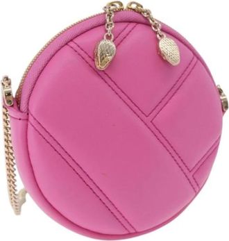 Bulgari Pre-owned Vintage Mini Schoudertas - Dames - Vintage Mini Tas - Roze - ONE Size - Leer - Vintage